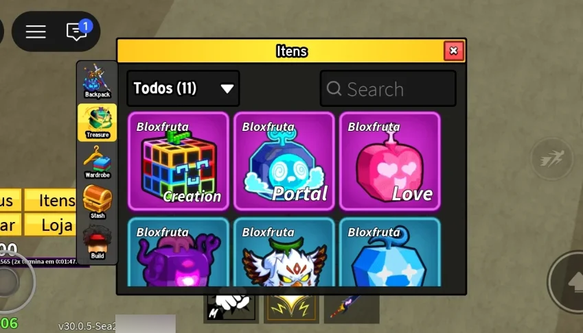 Conta Blox Fruits Lvl 700 + Portal No Inv