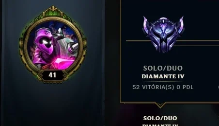 Conta diamante 4 MMR bom