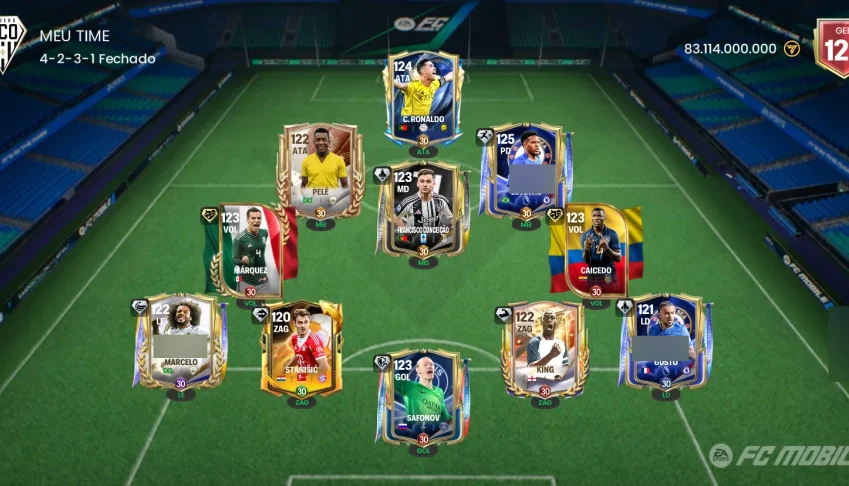 Conta Fc Mobile Ger 123 | Cr7 124 + Estêvão 125 + Pelé 122 +