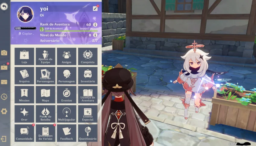 conta genshin end game AR 60, 19 pers 5* e 14 armas 5*