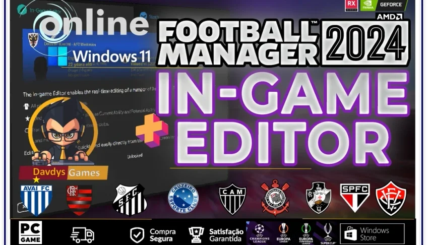 Football Manager 2024 + Editor FM24 + Online Pc + Super Pack