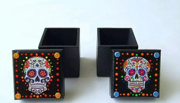Conjunto Caixinhas Caveiras Mexicanas