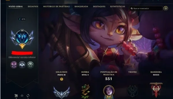 Conta no lol