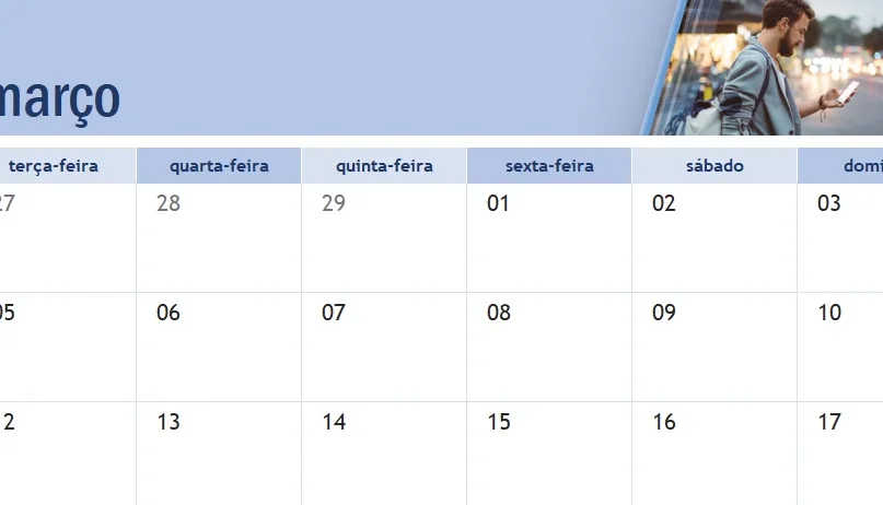 Calendario Academico Com Fotos - Editavel