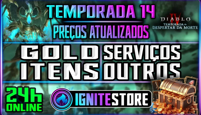 DIABLO 4 (TEMPORADA 14) - ITENS, MATERIAL, RUNAS E GOLD