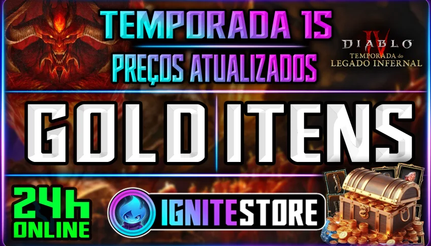 DIABLO 4 (TEMPORADA 15) - ITENS, MATERIAL, RUNAS E GOLD