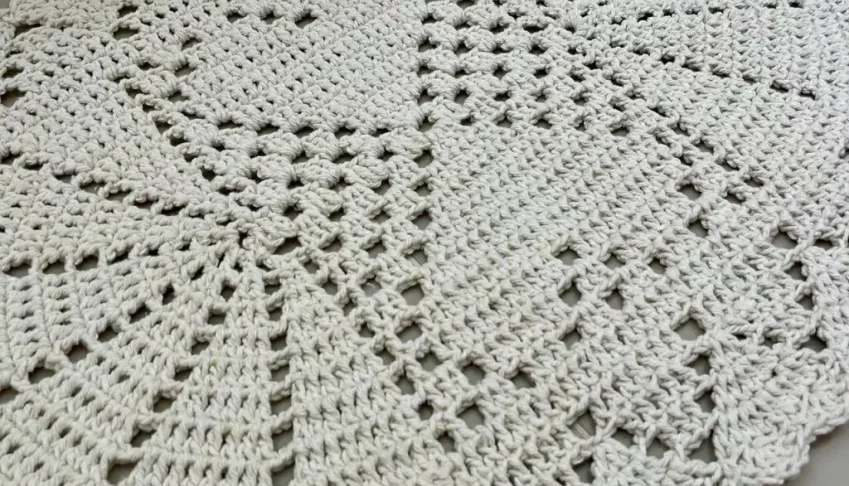 Tapete de Crochê para Banheiro