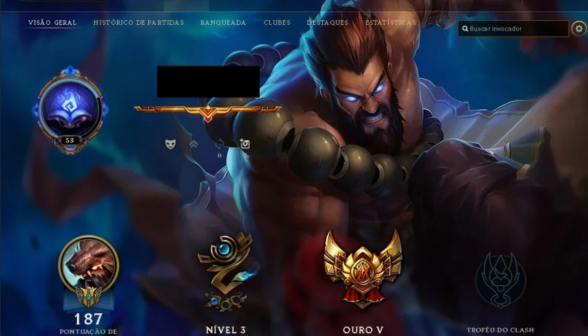 Conta Lol Gold V (+Borda); 86 campeões e 39 skins
