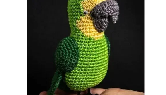 Papagaio em Amigurumi