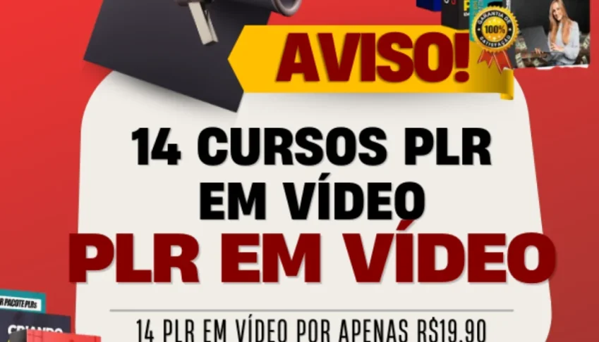 🔥 Super Pacote com 14 Cursos PLR em Vídeo + Bônus Exclusivo
