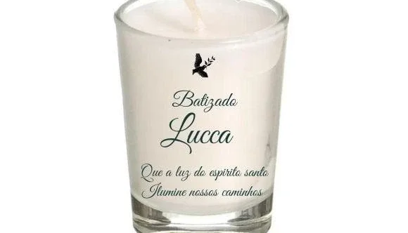 Lembrancinha Vela Perfumada Batizado 70g