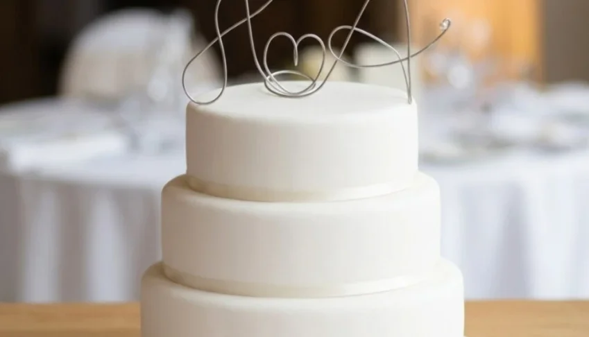 Topo de Bolo de Casamento em arame