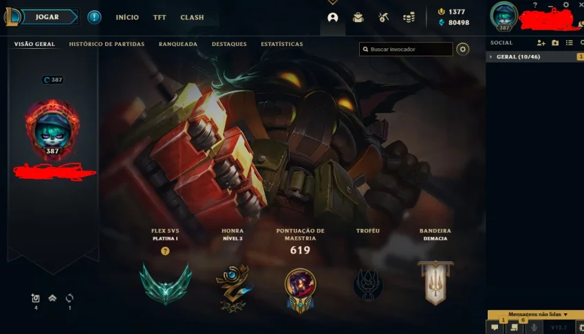 CONTA LEAGUE OF LEGENDS 12 ANOS - 282 SKINS - TODOS CAMPEÕES