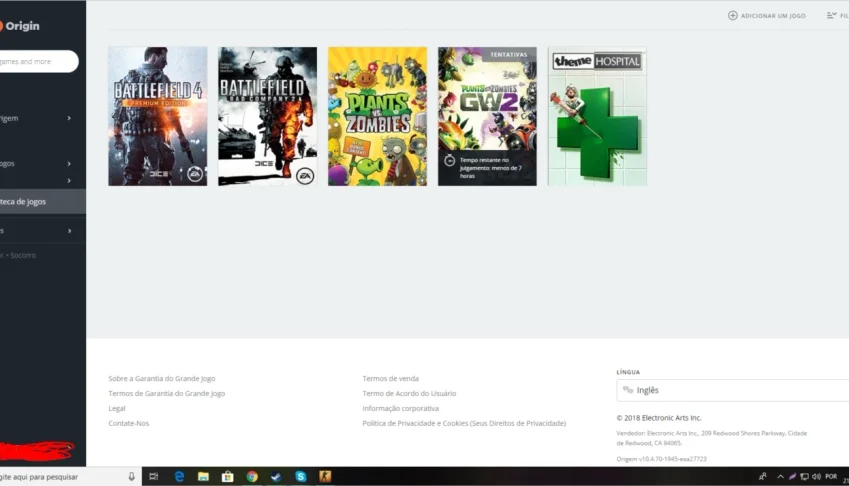 Conta BF4 Premium e BF-BC2