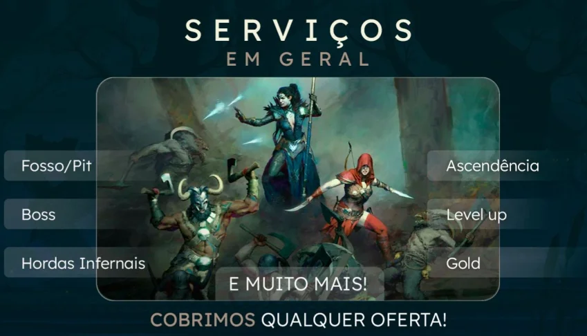 Diablo 4 - Temporada 13 - Leveling e Serviços