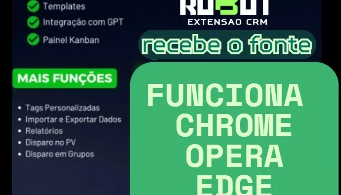 Botzo,CRM Robotz , Extensão - Com licenca 1 dominio seu