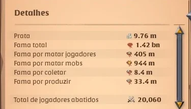 Conta Albion 1.41 bn fama vermelha todas colates t8, sem RMT