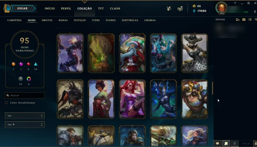 Conta de LOL Platina 3 - PARANDO DE JOGAR.