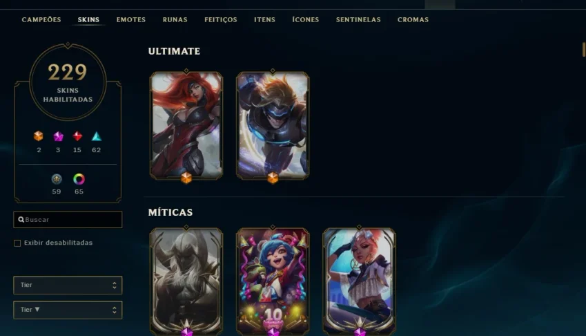 Vendo conta lol 229 sendo 6 vitoriosas , desde da season 4