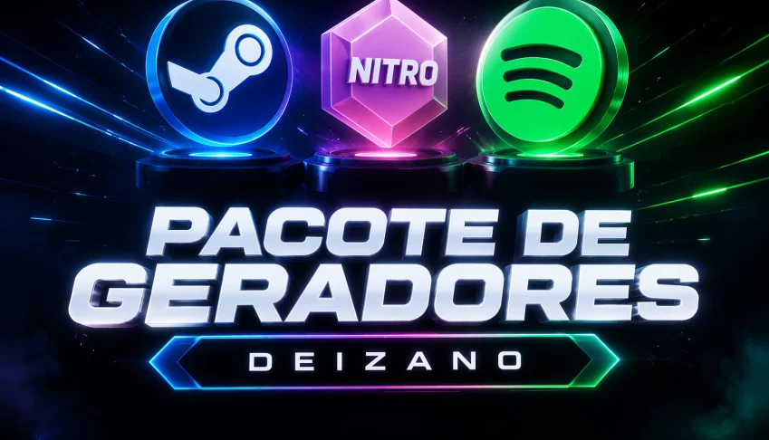 3 Pacote de Geradores para Steam Key ,Nitro Premium ,Spotify