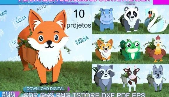 São 10 pacotes com artes para corte (CNC, Silloute etc)
