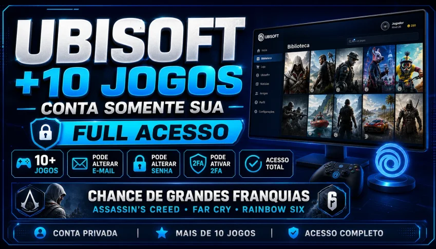 Conta Ubisoft +10 Jogos | Full Acesso | Conta Somente Sua