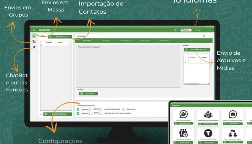 Wasender + Gerador De Licenças - Versão 3.3 - 2024