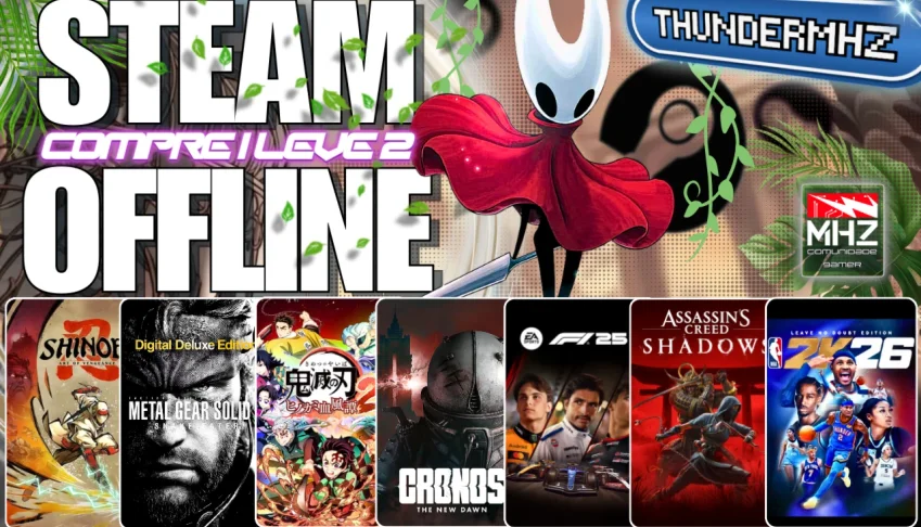Hollow Knight Silksong + Lies of P + DLC - Steam Offline