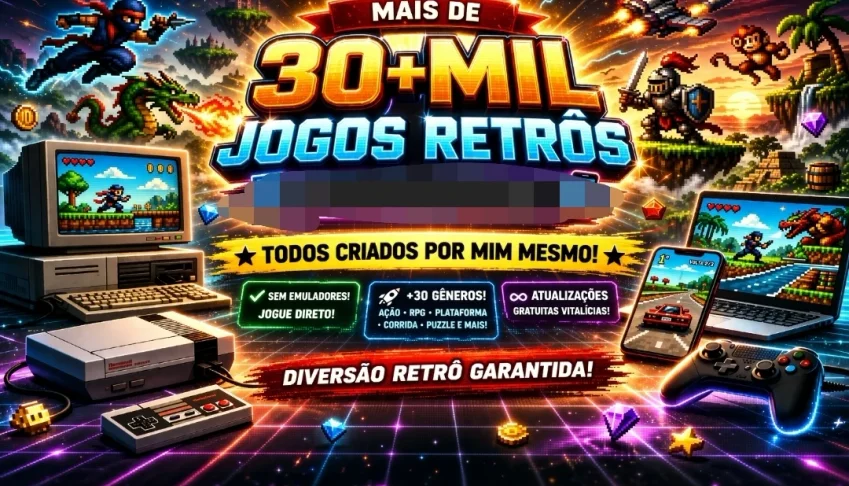 Jogos retro! Mais de 30+mil jogos retro