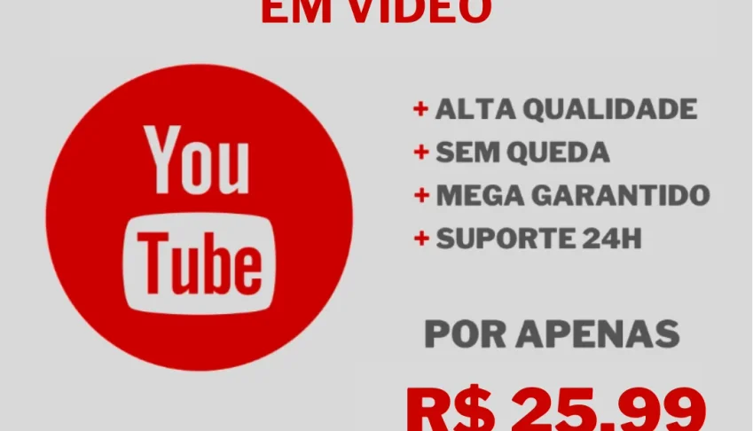 1.000 Visualizações nos Vídeos do Youtube