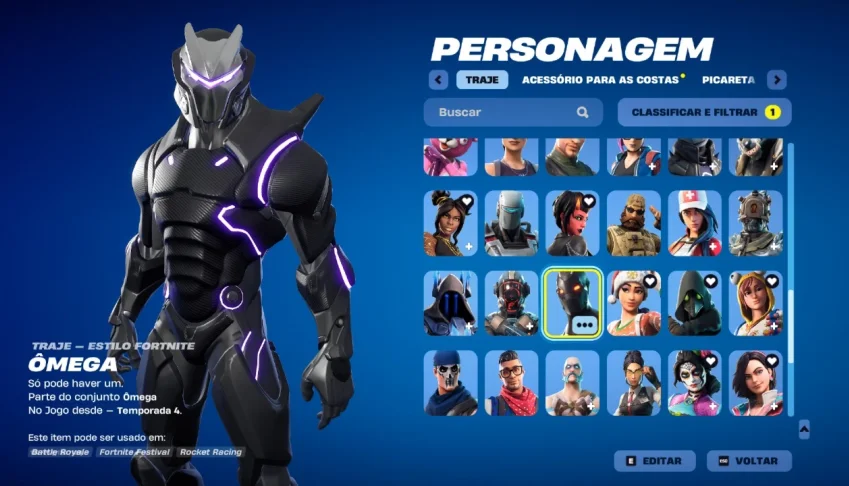 Conta Fortinite passe season 4 completo