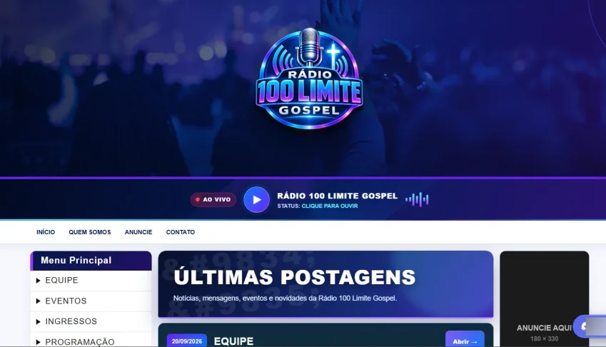 TEMPLATE FR v26.1 PARA WEB RÁDIO ( Modelo para Blogspot)