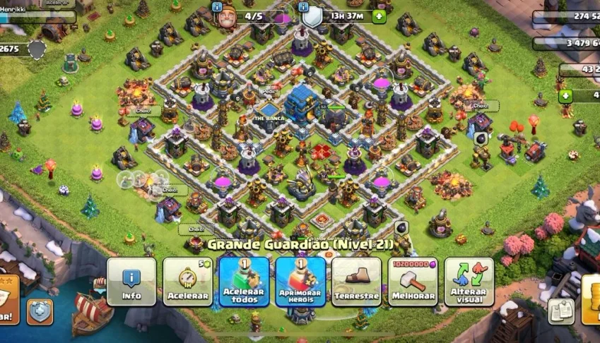 CV11 FULL com skin raras do rei e rainha