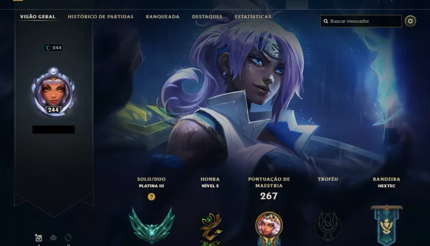 CONTA LEAGUE OF LEGENDS PLATINA 3