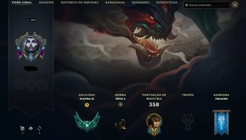 Conta LOL com skins