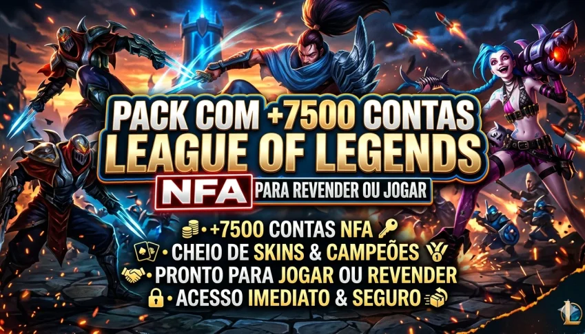 Pack Com +7500 Contas League Of Legends