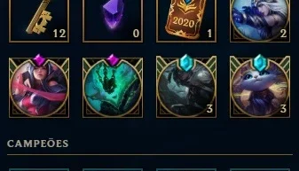 Vendo conta lol 254 skins 9k de rp