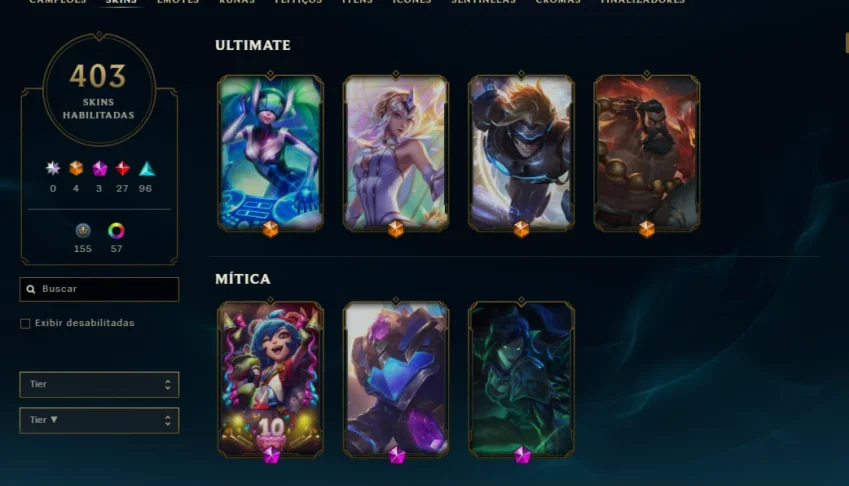 League of Legends - Conta de Colecionador