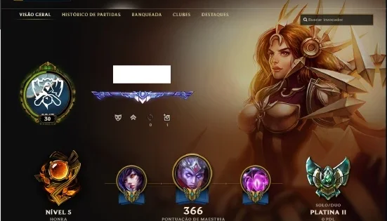 Conta com 119K IP, 63 skins, Platina II, todos campeões