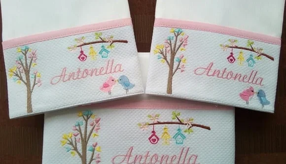 Kit com 2 Fraldas de Boca e 1 Fralda Manta