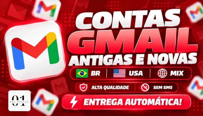 GMAIL CONTAS ANTIGAS E NOVAS | SEM SMS | [QUALIDADE PREMIUM]