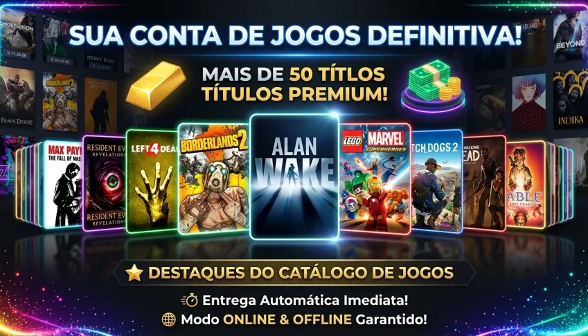 MEGA BIBLIOTECA STEAM +50 JOGOS | OFF-LINE • ENVIO AUTO