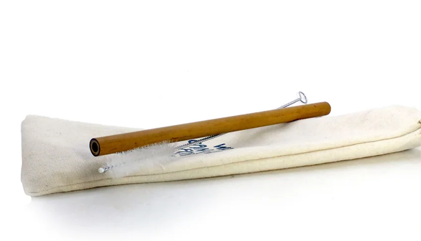 Canudo de Bambu Reutilizável — Kit com 10