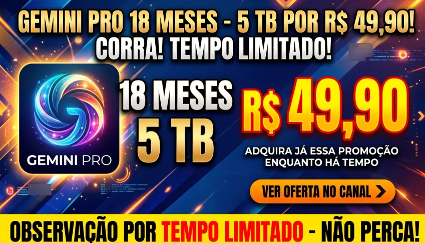 Google Gemini Advanced + 5TB Cloud 30 Dias Acesso no E-mail