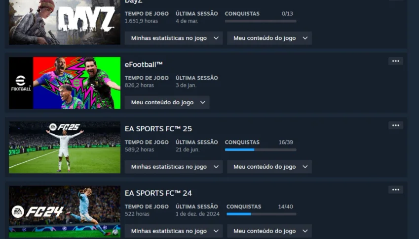 Conta Steam com vários jogos