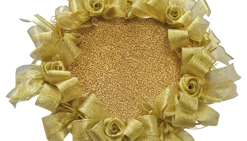 Base de Arranjo para Mesa - Dourada