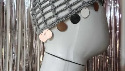 Touca Headpiece em Crochê