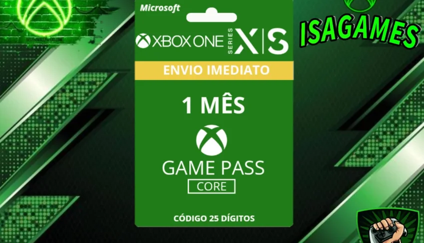Xbox Gamepass Core 1 Mês Código De 25 Dígitos Índia