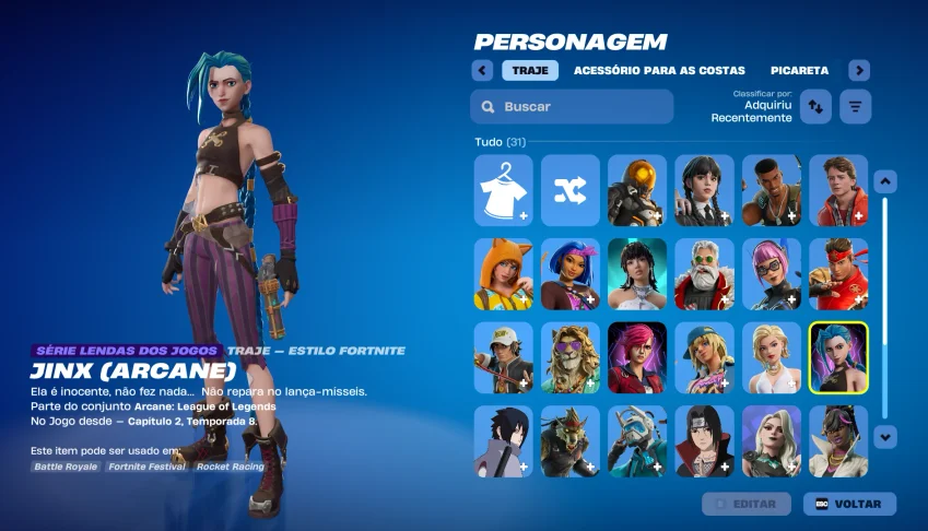 Conta Fortnite Jinx