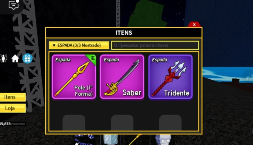 Conta com Creation no inventário